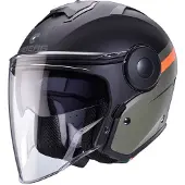 Caberg Soho Zephir Mat Zwart Olijfgroen Oranje Jethelm Maat S
