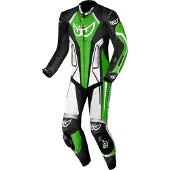 Berik Losail-R Perforated Kangaroo Zwart Wit Groen 1-Delig Motorpak Maat 52