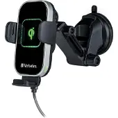 Verbatim Inductie lader 15 W FWC-02 Qi Fast Wireless Car Charger 49553 Uitgangen Magnetische aansluiting Zwart