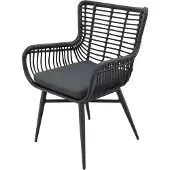Van der Garde Tuinmeubelen VDG Jasmine dining tuinstoel - black
