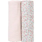 Vertbaudet Set van 2 wattenkussens roze/bloemen