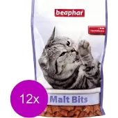 Beaphar 12x Malt Bits Tegen Haarballen Naturel 150 gr