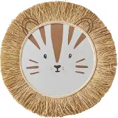 Vertbaudet XL Leeuw spiegel van rotan en raffia mokka