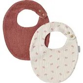 Vertbaudet Set van 2 babyslabbetjes terracotta