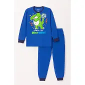 Woody - Jongens Pyjama - Hoogblauw Dino