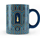 Bialetti Universele beker Deco Glam 330 ml, 1 stuk, Kopje, Blauw