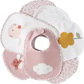 Vertbaudet Set van 7 babyslabbetjes lichtroze