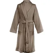 Tiseco - Badjas TRIGA - katoen - badstof, met zakken - XXL, taupe