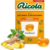 Ricola Gember Sinaasappelmunt Suikervrij Doosje 50 Gr