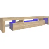 vidaXL Tv-meubel met LED-verlichting 215x36,5x40cm sonoma eikenkleurig