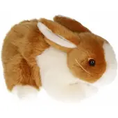 Semo Knuffel konijn - bruin met wit - pluche dieren knuffels - 20 cm - Knuffel huisdieren