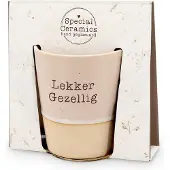 Miko - Special Ceramics Beker - Lekker gezellig - Roze