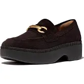 Original Brands F-luma chunky-snaffle suede demi-wedge loafers