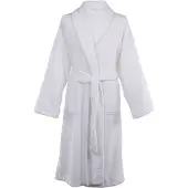 Tiseco - Badjas TRIGA - katoen - badstof, met zakken - L/XL, wit