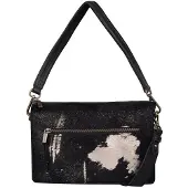 Cowboysbag Schoudertas 'Bloomfield ' antraciet / wit