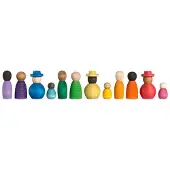 Grapat Houten Set Together Nins Poppetjes