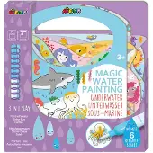 Avenir Magisch Waterschilderen: BOOK / ONDER WATER 21,7x2x22,7cm, 6 herbruikbare pagina's met 3-in-1 play, 3+