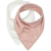 Jollein - Slab Bandana - Katoen - Slabbetjes Baby - 2 Stuks - Twinkling Wild Rose - 2 Stuks