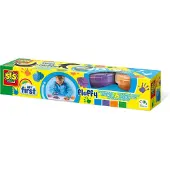 SES Creative My First Vingerverf - Fluffy 4 Kleuren - Vanaf 1 Jaar - 4 x 110 ml - Babyproof - Glutenvrij - Schoencadeautjes Sinterklaas