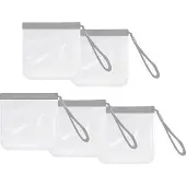 Somstyle Vloeistofzakken 5 Stuks Vliegtuig Handbagage - Transparant - Herbruikbaar - Grijs
