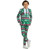 Suitmeister kostuum Christmas Green Nordic Pak Jongens Groen All over print - maat 152/164