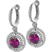 Orphelia 'Belina' Dames 925 Sterling Zilveren Dangle Oorbellen - Zilver ZO-7049