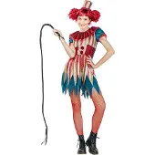 Vegaoo - Gekleurd Halloween clownskostuum voor vrouwen
