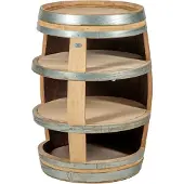 Barrelatelier Wijnvat Display 225l. "Veneto", 3 schappen, geborsteld, geschuurd