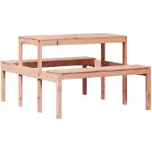 vidaXL Picknicktafel, 110x134x75 cm, massief douglashout