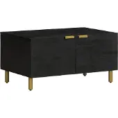 vidaXL Salontafel 80x50x40 cm bewerkt hout zwart