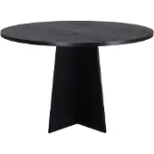 Venture Home Bootcut eetkamertafel Ø110cm zwart.