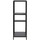 XL mobler Puno wandkast 4 planken zwart.