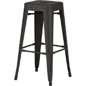 Venture Home 4 x Tempe barstoel zonder rugleuning, metaal grijs.