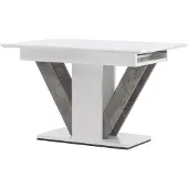 Ebuy24 Disa eetkamertafel 80x120cm, uittrekbaar met extra plaat wit.