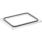 Super Merchant Traysealer matrix – 2 containers – gepolijst aluminium – zwarte siliconen afdichting