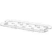 Hendi Geperforeerde GN roosters – polycarbonaat – 266x116 mm – transparant – temperatuurbestendig