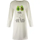 Temptation Dames Nachthemd - Bigshirt - Wit - Maat L