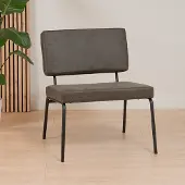 Bronx Industriële fauteuil Espen antraciet eco-leer