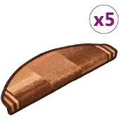 vidaXL Trapmatten zelfklevend 5 st 65x21x4 cm bruin