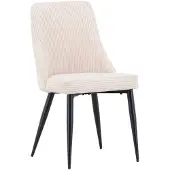 Ebuy24 2 x Leone eetkamerstoel fluweel beige.