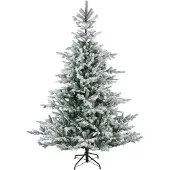 Everlands Kunstkerstboom Grandis Fir Snowy 180 cm Hoog Groen Wit