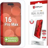 Displex Coque - - iPhone 16 Pro Max - Glas 2D (Echt Glas) - Transparant - Behoud van ontwerp