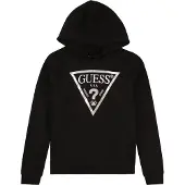 GUESS Sweatshirt zwart / zilver