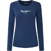 Pepe Jeans Shirt 'New Verginia' donkerblauw / wit