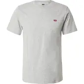 Levi's Shirt 'SS Original HM Tee' grijs gemêleerd / rood / wit
