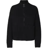 Selected Gebreid vest 'SLFSia Ras' zwart