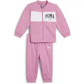 Puma joggingpak MiniCats Squad roze/wit Jongens/Meisjes Katoen Ronde hals - maat 80