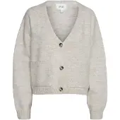 Vero Moda Gebreid vest 'VMGemma' grijs gemêleerd