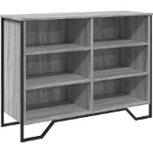 vidaXL Dressoir 101x35,5x74,5cm bewerkt hout grijs sonoma eikenkleurig