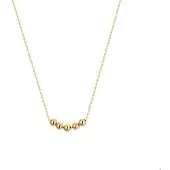The Jewelry Collection Geelgouden Collier 5 x schuifbol 1 4018705